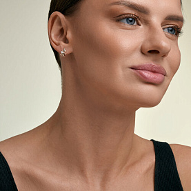 Серьги SOKOLOV - Золото 585, Фианит (арт. 0201037)