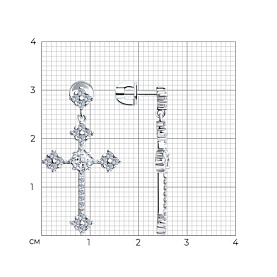 Серьги SOKOLOV - Серебро 925, Фианит (арт. 94023665)