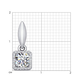 Подвеска SOKOLOV - Золото 585, Фианит (арт. 034766-3)