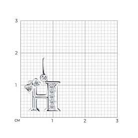Подвеска SOKOLOV - Серебро 925, Фианит (арт. 94030477)