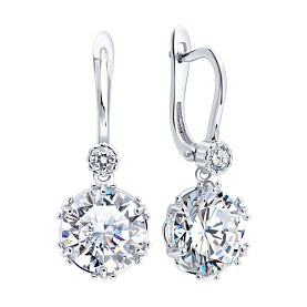 Серьги SOKOLOV - Серебро 925, Фианит (арт. 94027570)