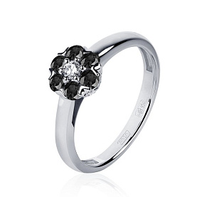 Кольцо Platinum Lab. - Платина 950 (арт. ПК-247Ч-01)