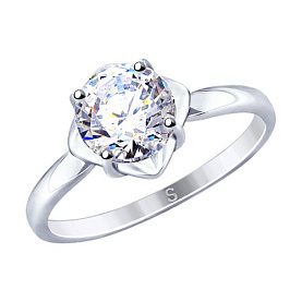 Кольцо SOKOLOV - Серебро 925, Swarovski (арт. 89010115)