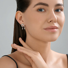 Серьги SOKOLOV - Серебро 925, Фианит (арт. 94027024)