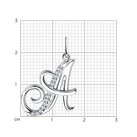 Подвеска Diamant - Серебро 925, Фианит (арт. 94-130-01377-1)