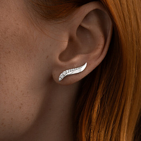 Серьги SOKOLOV - Серебро 925, Фианит (арт. 94023332)