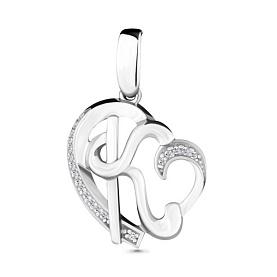 Подвеска Аквамарин - Серебро 925, Фианит (арт. 24033А.5)