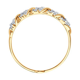 Кольцо SOKOLOV - Золото 375, Фианит (арт. 017852-4)