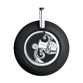 Подвеска Diamant - Серебро 925, Керамика, Фианит (арт. 94-130-01260-1)