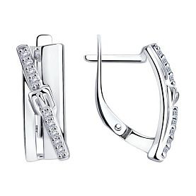 Серьги Diamant - Серебро 925, Фианит (арт. 94-120-00802-1)