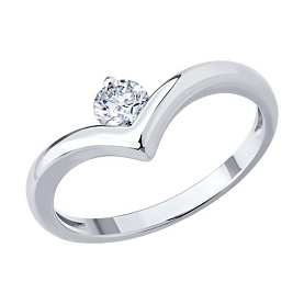 Кольцо SOKOLOV - Серебро 925, Фианит (арт. 94014405)