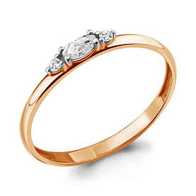 Кольцо Аквамарин - Золото 375, Фианит (арт. 68259.8)