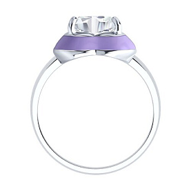 Кольцо SOKOLOV - Серебро 925, Фианит, Эмаль (арт. 94014468)