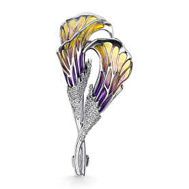 Брошь Мириада - Серебро 925, Фианит, Эмаль (арт. 902081644)