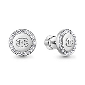 Серьги Аквамарин - Серебро 925, Фианит (арт. 401085А.5)