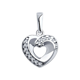 Подвеска SOKOLOV - Серебро 925, Фианит (арт. 94032802)