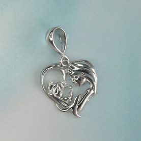 Подвеска Галатея - Серебро 925, Фианит (арт. 4390.1)