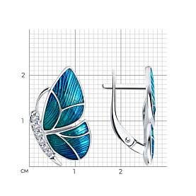 Серьги SOKOLOV - Серебро 925, Эмаль (арт. 94025997)