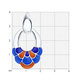 Подвеска Diamant - Серебро 925, Эмаль (арт. 94-130-00031-1)