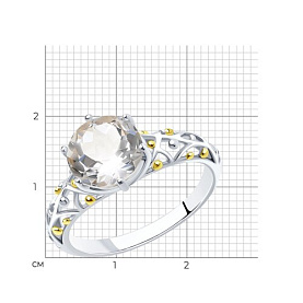 Кольцо SOKOLOV - Серебро 925, Горный хрусталь (арт. 92011715)