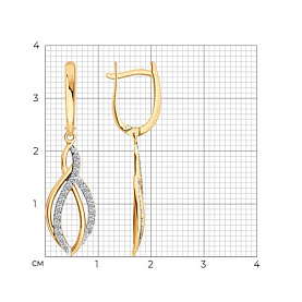 Серьги SOKOLOV - Золото 585, Фианит (арт. 0200880)