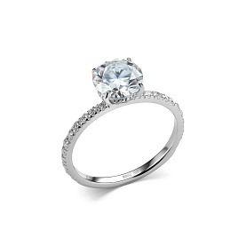 Кольцо Дар - Серебро 925, Синтетический муассанит, Фианит (арт. К-5194рс1612800)