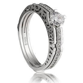 Кольцо Галатея - Серебро 925, Фианит (арт. 2660.1)