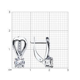 Серьги Diamant - Серебро 925, Фианит (арт. 94-120-01551-1)