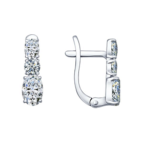 Серьги SOKOLOV - Серебро 925, Фианит (арт. 94021705)