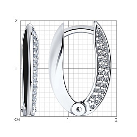 Серьги Diamant - Серебро 925, Фианит, Эмаль (арт. 94-120-01969-2)