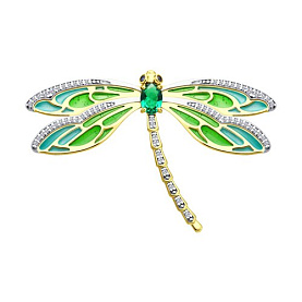 Брошь Diamant - Серебро 925, Фианит, Эмаль (арт. 93-140-02317-1)