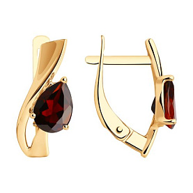 Серьги SOKOLOV - Золото 375, Гранат (арт. 37727460)