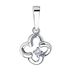 Подвеска SOKOLOV - Серебро 925, Фианит (арт. 94031729)