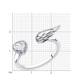 Кольцо SOKOLOV - Серебро 925, Фианит (арт. 94013500)