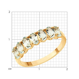 Кольцо SOKOLOV - Серебро 925, Празиолит (арт. 92014499)