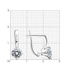 Серьги SOKOLOV - Серебро 925, Фианит (арт. 94020121)