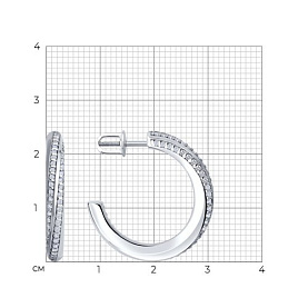 Серьги Diamant - Серебро 925, Фианит (арт. 94-122-02254-1)