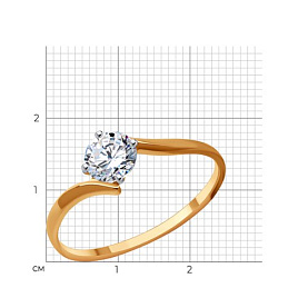 Кольцо Diamant - Золото 585, Фианит (арт. 51-110-01928-1)