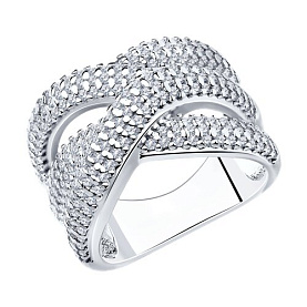 Кольцо SOKOLOV - Серебро 925, Фианит (арт. 94013638)