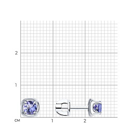 Серьги SOKOLOV - Серебро 925, Танзанит (арт. 92025267)