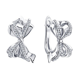 Серьги SOKOLOV - Серебро 925, Фианит (арт. 94027606-91)