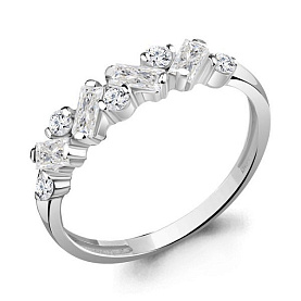 Кольцо Аквамарин - Серебро 925, Фианит (арт. 67251А.5)