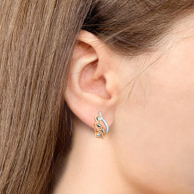 Серьги Аквамарин - Серебро 925 (арт. 34046.6)