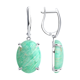 Серьги SOKOLOV - Серебро 925, Амазонит (арт. 83020136)
