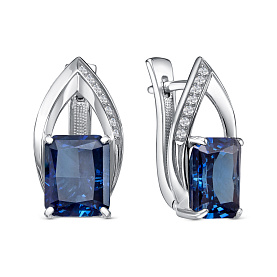Серьги Кабаровских - Серебро 925, Бриллианит, Фианит (арт. 12-768-12500)