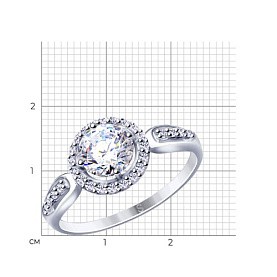 Кольцо SOKOLOV - Серебро 925, Фианит (арт. 94012866)