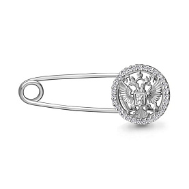 Булавка Аквамарин - Серебро 925, Фианит (арт. 71513А.5)