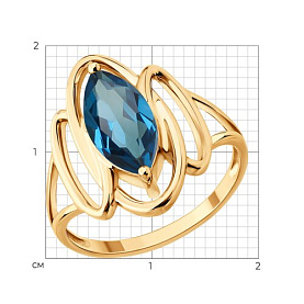 Кольцо SOKOLOV - Золото 585, Топаз лондон (арт. 717433)