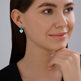 Серьги Diamant - Серебро 925, Эмаль (арт. 94-122-02232-1)