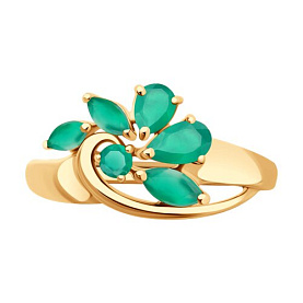 Кольцо SOKOLOV - Золото 375, Агат (арт. 37716210)